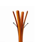 شماعة معطف فولاذية سوداء بتصميم عصري مغطاة بالجلد - الطبيعة Viadurini