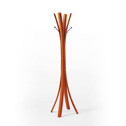 شماعة معطف فولاذية سوداء بتصميم عصري مغطاة بالجلد - الطبيعة Viadurini