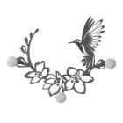 علاقة ملابس حديدية مزينة بطائر الطنان، صنع في إيطاليا - مفتاح Viadurini