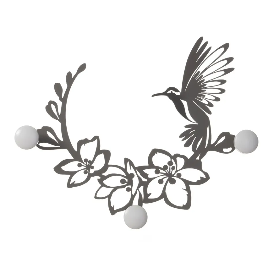 علاقة ملابس حديدية مزينة بطائر الطنان، صنع في إيطاليا - مفتاح Viadurini