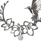 علاقة ملابس حديدية مزينة بطائر الطنان، صنع في إيطاليا - مفتاح Viadurini