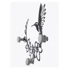 علاقة ملابس حديدية مزينة بطائر الطنان، صنع في إيطاليا - مفتاح Viadurini