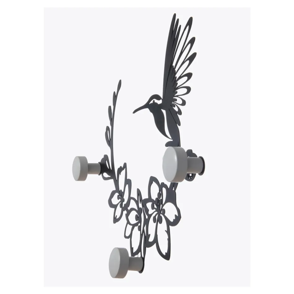 علاقة ملابس حديدية مزينة بطائر الطنان، صنع في إيطاليا - مفتاح Viadurini