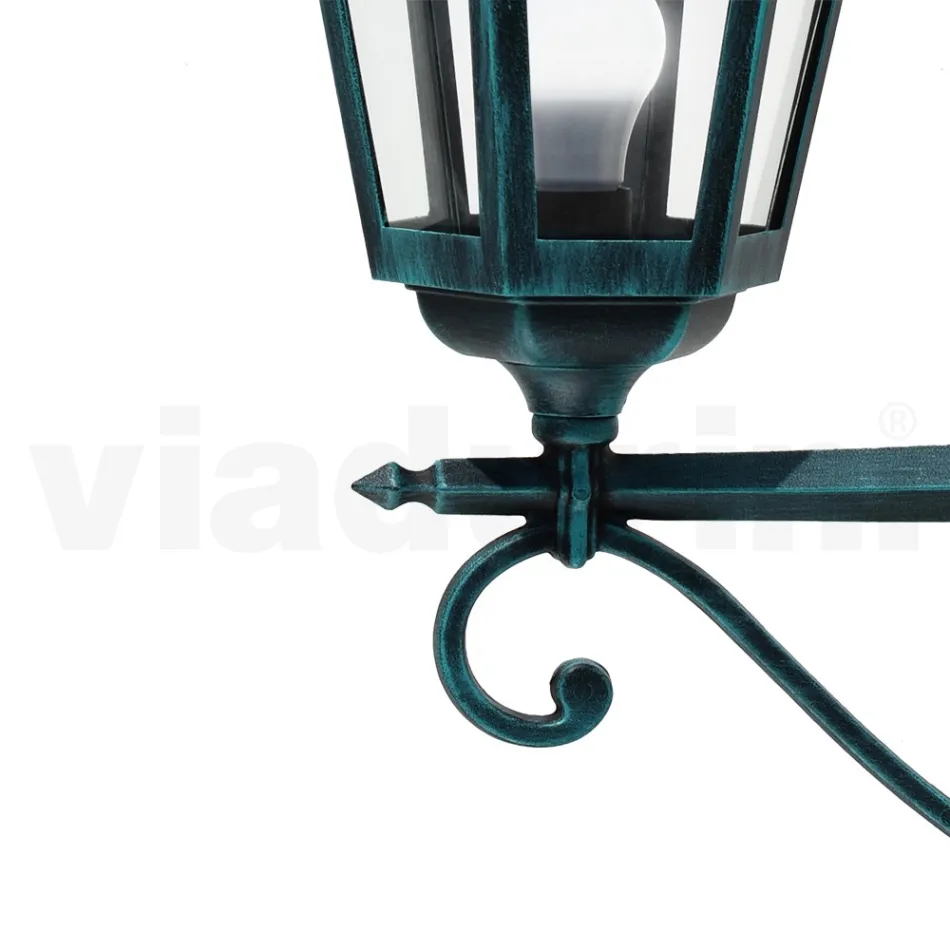 مصباح حائط خارجي من الألومنيوم والزجاج صنع في إيطاليا - Janira Viadurini