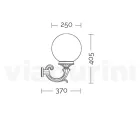 مصباح حائط خارجي مصنوع من الألومنيوم المصبوب وكرة أكريليك - Trovanero Viadurini