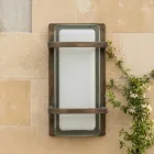 مصباح جداري خارجي من النحاس الأصفر، قاعدة E27، بتصميم هندسي، صنع في إيطاليا - كريستال Viadurini