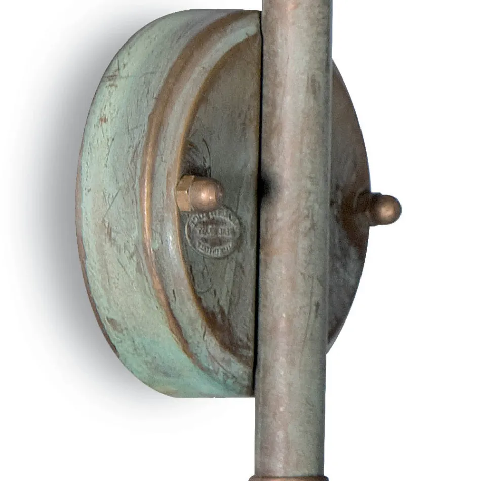 مصباح جداري خارجي من إلفيكو مصنوع من النحاس والزجاج الشفاف، ومصنف بمعيار IP44. Viadurini