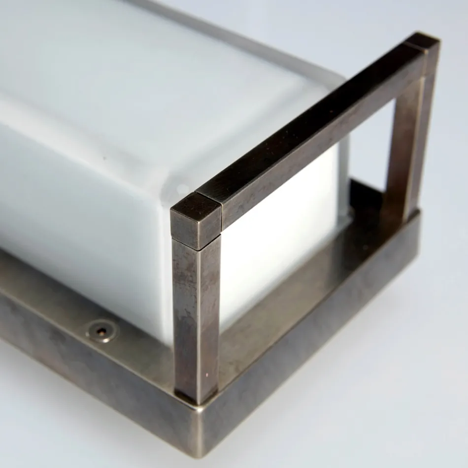 مصباح جداري خارجي عتيق من النحاس الأصفر، E27، وإضاءة أنيقة - كريستال Viadurini