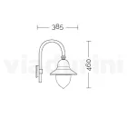 مصباح حائط خارجي بتصميم عتيق مصنوع من الألومنيوم في إيطاليا - كاساندرا Viadurini