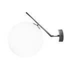 مصباح حائط من الزجاج الفينيسي المنفوخ يدويًا - ثلجي Viadurini