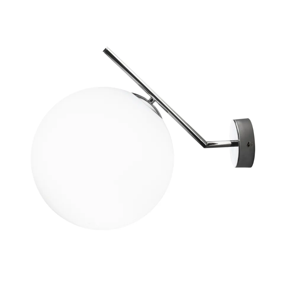 مصباح حائط من الزجاج الفينيسي المنفوخ يدويًا - ثلجي Viadurini