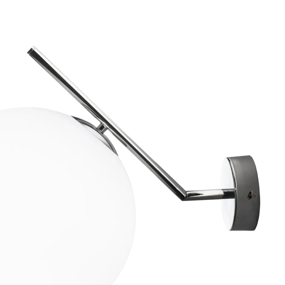 مصباح حائط من الزجاج الفينيسي المنفوخ يدويًا - ثلجي Viadurini