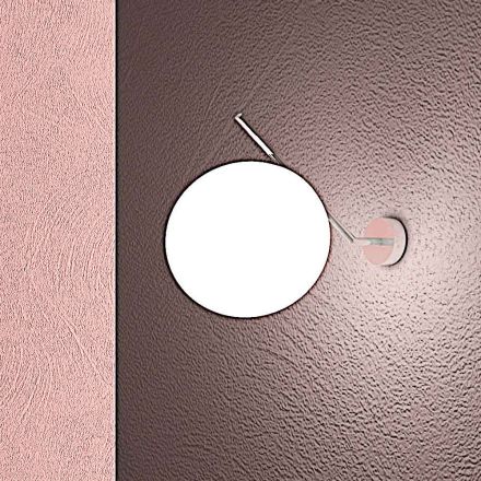 مصباح حائط من الزجاج الفينيسي المنفوخ يدويًا - ثلجي Viadurini