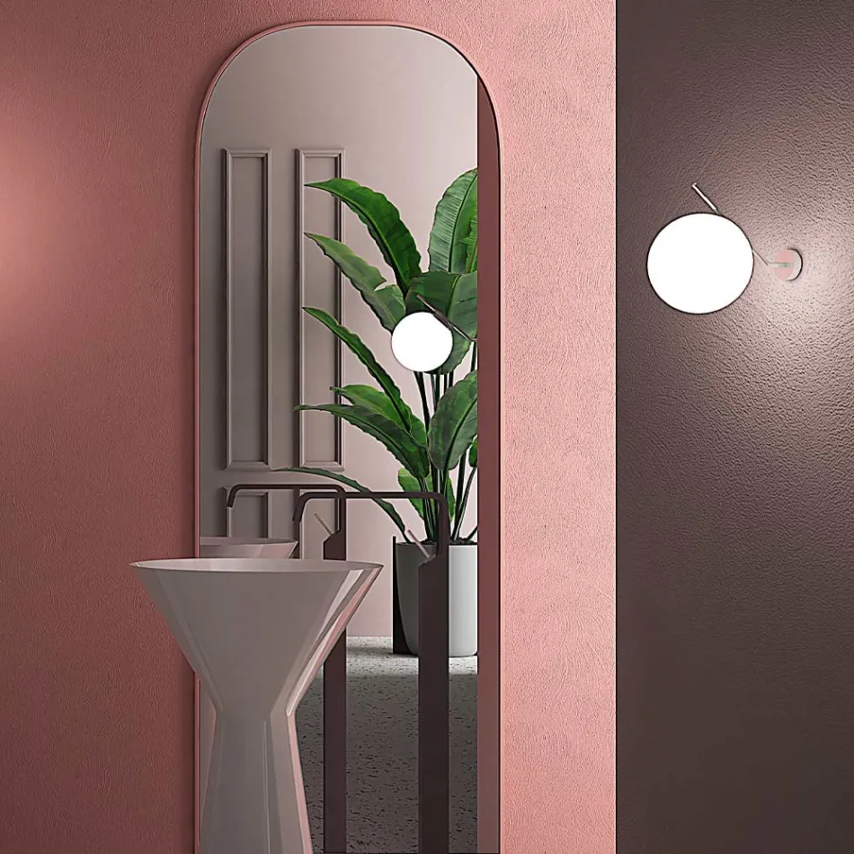 مصباح حائط من الزجاج الفينيسي المنفوخ يدويًا - ثلجي Viadurini