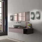 شمعدان حائط من الزجاج المنفوخ يدويًا في البندقية والمعدن - ساتومي Viadurini