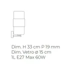 شمعدان حائط من الزجاج المنفوخ يدويًا في البندقية والمعدن - ساتومي Viadurini