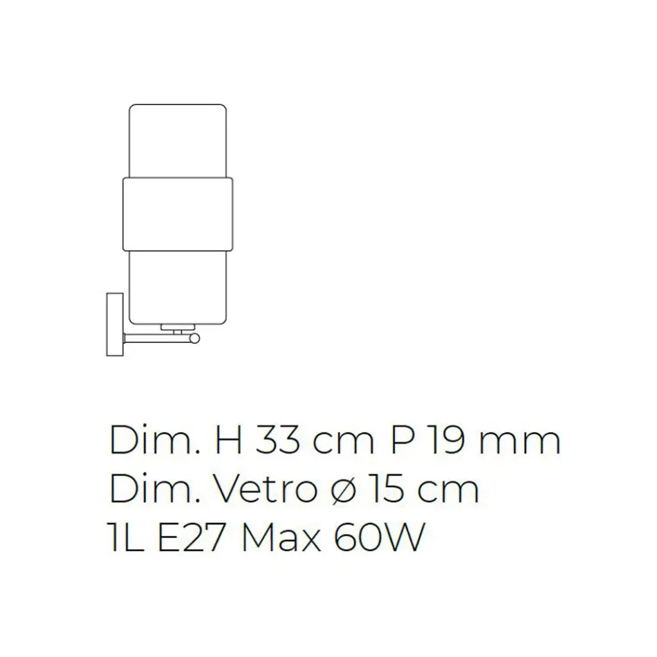 شمعدان حائط من الزجاج المنفوخ يدويًا في البندقية والمعدن - ساتومي Viadurini
