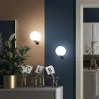 مصباح حائط من الزجاج الفينيسي المنفوخ يدويًا بتصميم عصري - قمر Viadurini