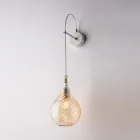 مصباح حائط حديدي بزجاج بايركس، صنع في إيطاليا، للديكور الداخلي - أمازونيا Viadurini