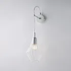 مصباح حائط حديدي بزجاج بايركس، صنع في إيطاليا، للديكور الداخلي - أوليمبو Viadurini