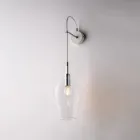 مصباح حائط حديدي بزجاج بايركس، صنع في إيطاليا، للديكور الداخلي - سبارتا Viadurini