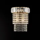 زينة حديدية وذهبية مصنوعة في إيطاليا مرصعة بأحجار الراين لتزيين الديكور الداخلي - كييف Viadurini