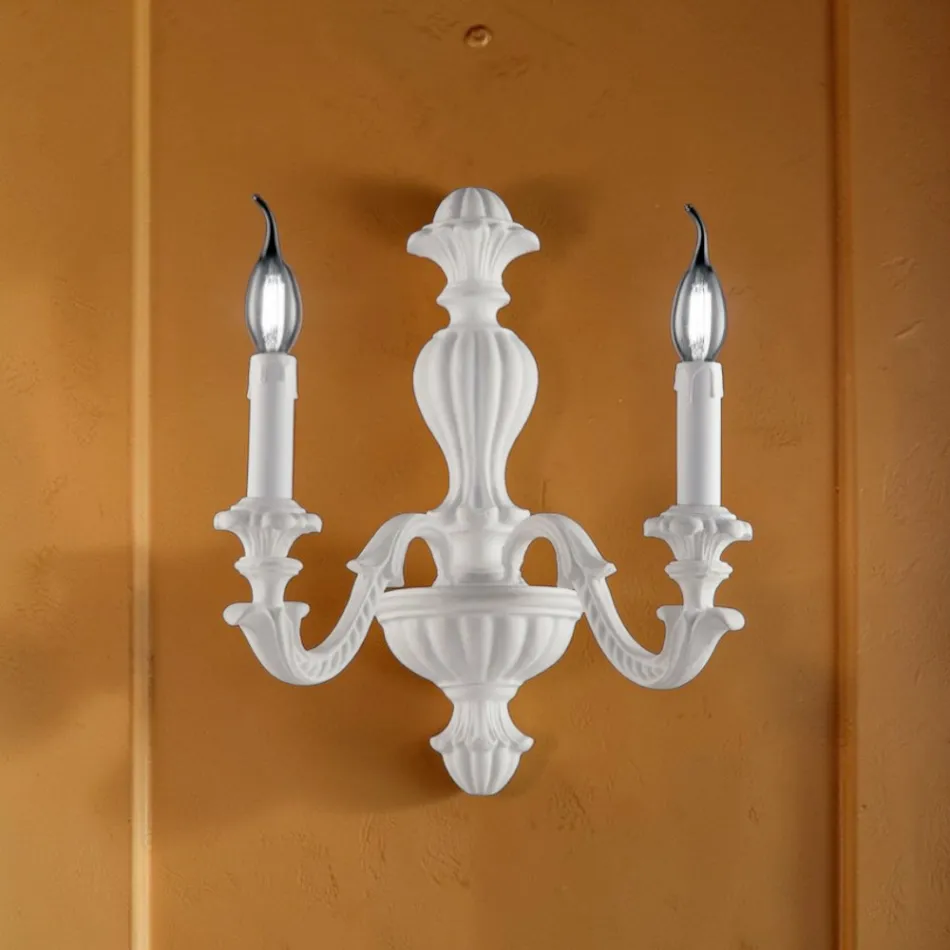 مصباح حائط خشبي متوفر بإضاءة واحدة أو اثنتين، صنع في إيطاليا - ميلانو Viadurini