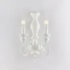 مصابيح جدارية مصنوعة في إيطاليا من الخشب والحديد المطلي لتزيين الديكور الداخلي - توسكانا Viadurini