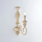 مصابيح جدارية مصنوعة في إيطاليا من الخشب والحديد المطلي لتزيين الديكور الداخلي - توسكانا Viadurini