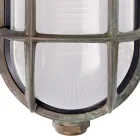 مصباح حائط عتيق من النحاس الأصفر مع زجاج أوبال/شفاف - حورية البحر Viadurini