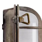 مصباح حائط عتيق من النحاس الأصفر مع زجاج أوبال/شفاف - حورية البحر Viadurini