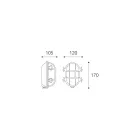 مصباح حائط عتيق من النحاس الأصفر مع زجاج أوبال/شفاف - حورية البحر Viadurini