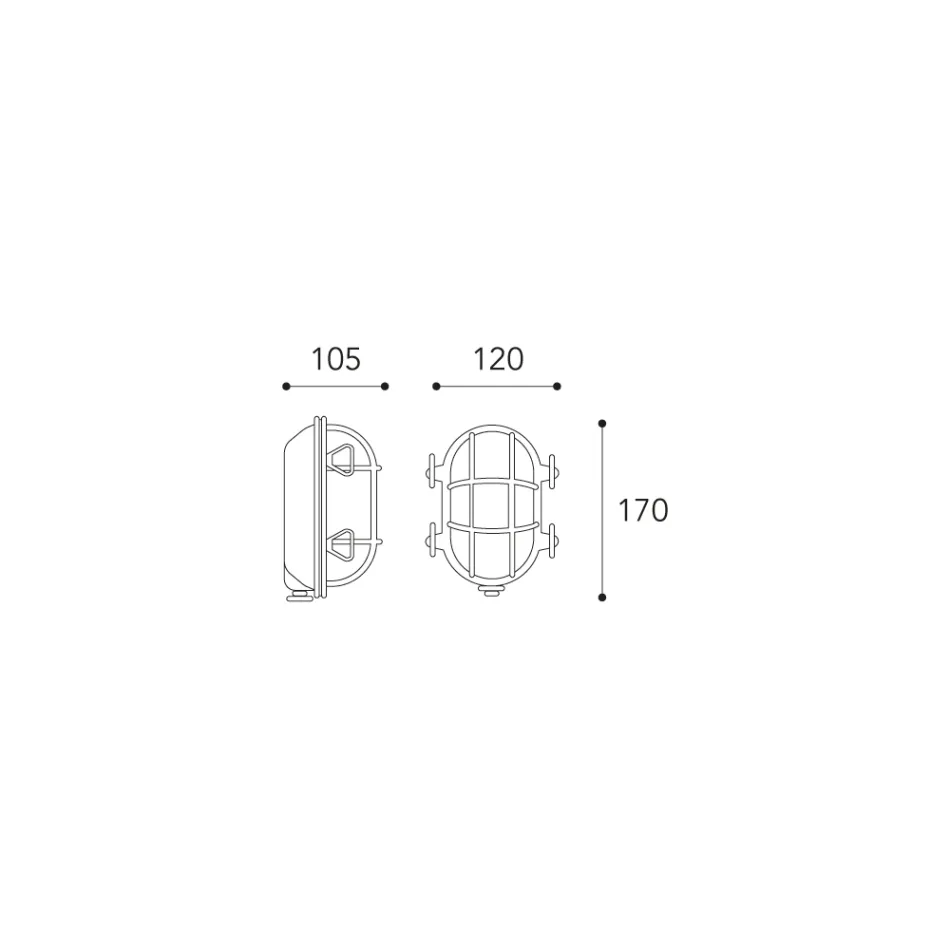 مصباح حائط عتيق من النحاس الأصفر مع زجاج أوبال/شفاف - حورية البحر Viadurini
