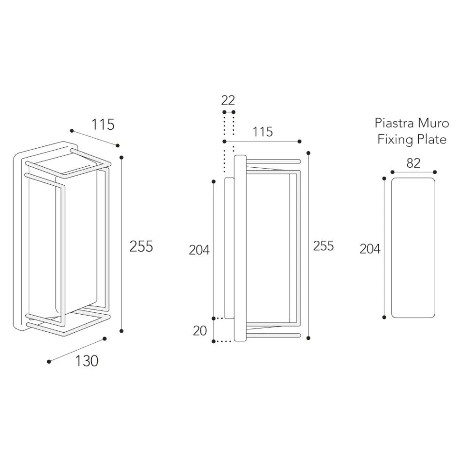 مصباح حائط نحاسي عتيق مصنوع بالكامل في إيطاليا - كريستال Viadurini