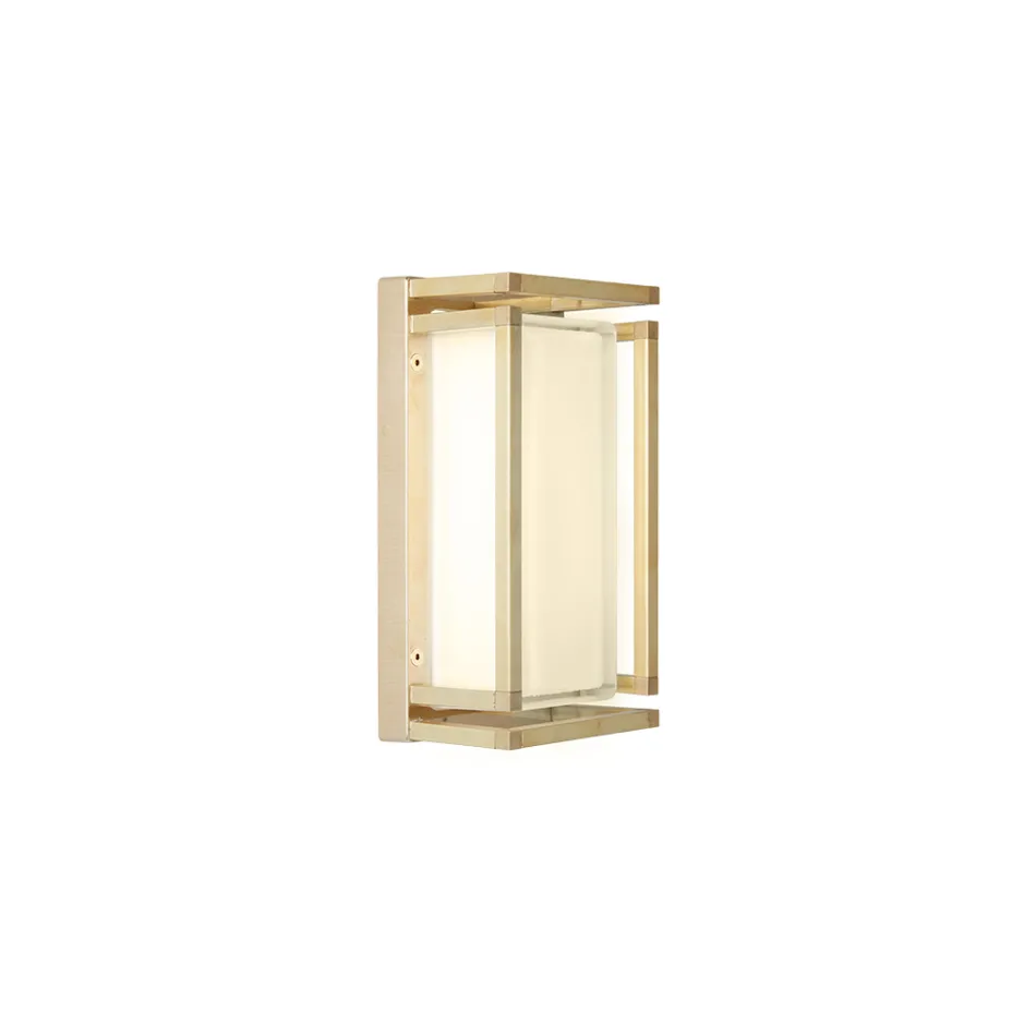 مصباح حائط نحاسي عتيق مصنوع بالكامل في إيطاليا - كريستال Viadurini