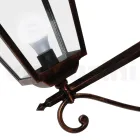 مصباح حائط خارجي عتيق من الألومنيوم والزجاج صنع في إيطاليا - دوروتي Viadurini