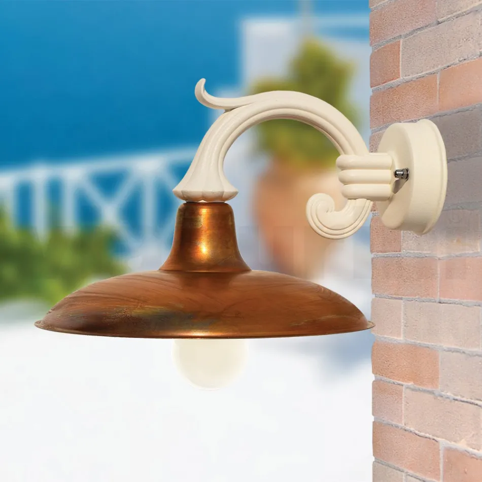 زينة حديقة عتيقة من الألومنيوم والنحاس صنع في إيطاليا - أديلا Viadurini