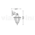 مصباح حائط خارجي عتيق من الألومنيوم الأبيض صنع في إيطاليا - تيريلا Viadurini