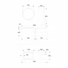 أثاث حمام من خشب الجوز والأبيض مع حوض غسيل ووحدة حائط ومرآة - رينجا Viadurini