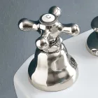 خلاط بيديه بثلاث فتحات مع تصريف داخلي مصنوع يدويًا من النحاس - إركولينا Viadurini