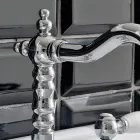 خلاط حوض بثلاث فتحات مع مصرف نحاسي بتصميم كلاسيكي مصنوع يدويًا - نوريانا Viadurini