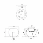 بيديه كروي الشكل من السيراميك الملون فانا Viadurini
