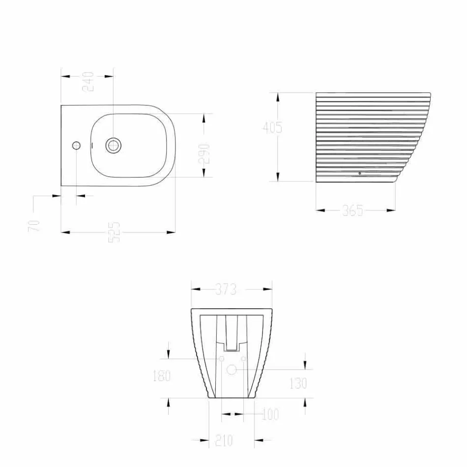 بيديه أرضي باللون الأبيض أو السيراميك المزجج ترابيا الملون Viadurini