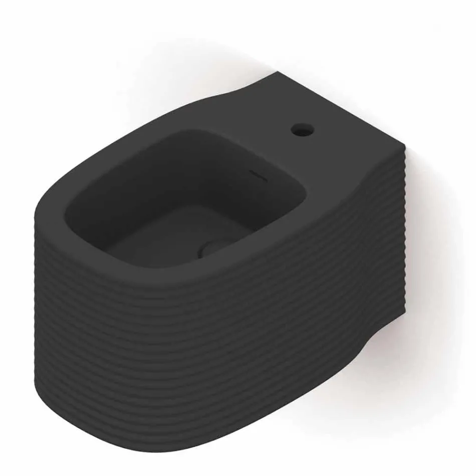 بيديه سيراميك معلق على الحائط بتصميم عصري تم إنتاجه في إيطاليا، هاملت Viadurini