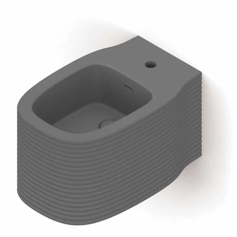 بيديه سيراميك معلق على الحائط بتصميم عصري تم إنتاجه في إيطاليا، هاملت Viadurini