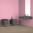 بيديه سيراميك معلق على الحائط بتصميم عصري تم إنتاجه في إيطاليا، هاملت Viadurini