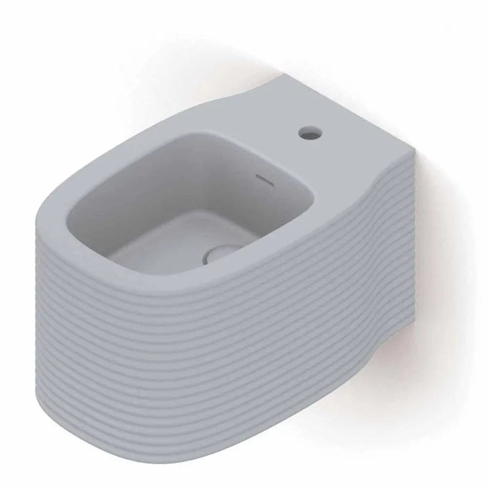 بيديه سيراميك معلق على الحائط بتصميم عصري تم إنتاجه في إيطاليا، هاملت Viadurini