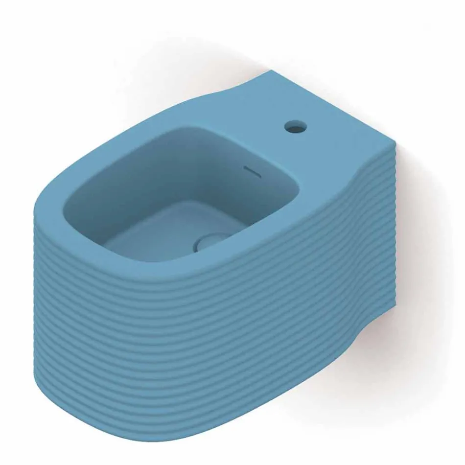 بيديه سيراميك معلق على الحائط بتصميم عصري تم إنتاجه في إيطاليا، هاملت Viadurini