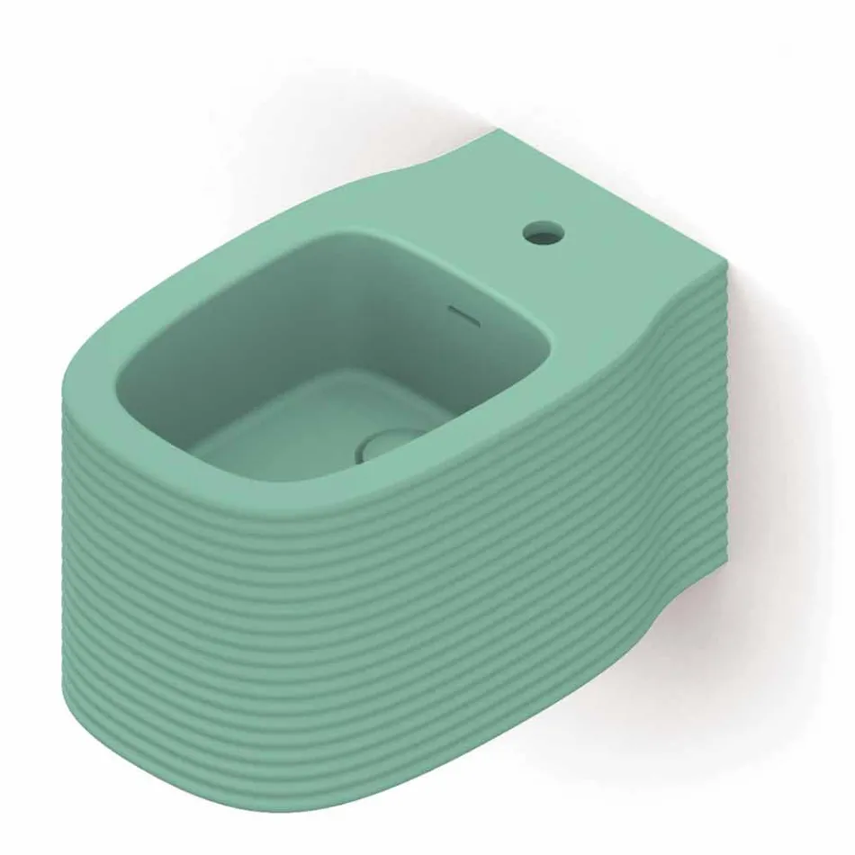 بيديه سيراميك معلق على الحائط بتصميم عصري تم إنتاجه في إيطاليا، هاملت Viadurini