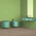 بيديه سيراميك معلق على الحائط بتصميم عصري تم إنتاجه في إيطاليا، هاملت Viadurini